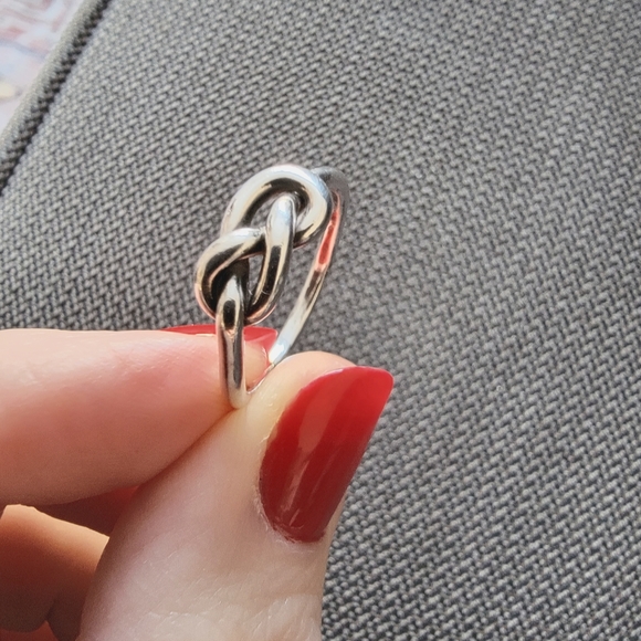 Sterling Silver Knot Ring Size 8 - Picture 3 of 5